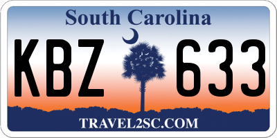 SC license plate KBZ633