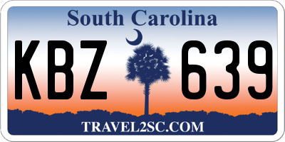 SC license plate KBZ639