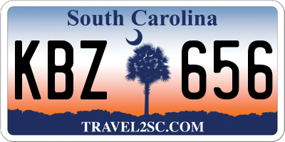 SC license plate KBZ656