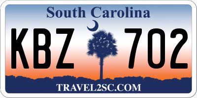 SC license plate KBZ702