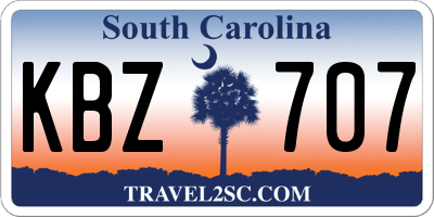 SC license plate KBZ707