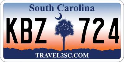 SC license plate KBZ724