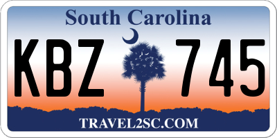 SC license plate KBZ745