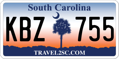 SC license plate KBZ755