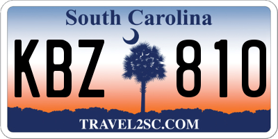 SC license plate KBZ810