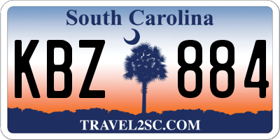 SC license plate KBZ884