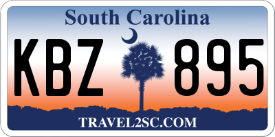 SC license plate KBZ895