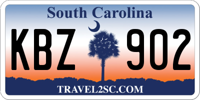 SC license plate KBZ902