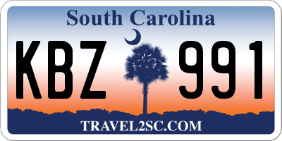 SC license plate KBZ991