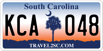 SC license plate KCA048