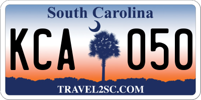 SC license plate KCA050
