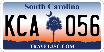 SC license plate KCA056