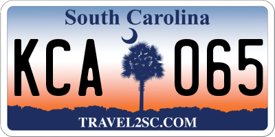 SC license plate KCA065