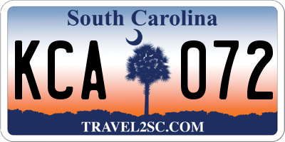 SC license plate KCA072