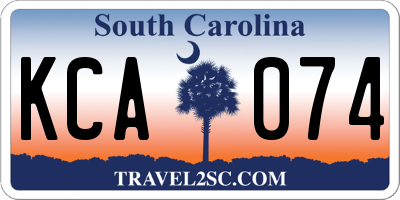 SC license plate KCA074
