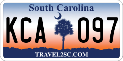 SC license plate KCA097
