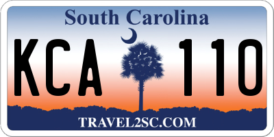 SC license plate KCA110