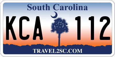 SC license plate KCA112