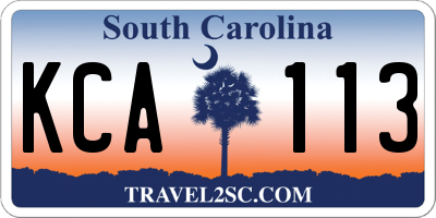 SC license plate KCA113