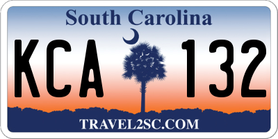 SC license plate KCA132