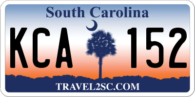 SC license plate KCA152