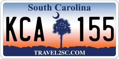SC license plate KCA155
