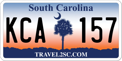 SC license plate KCA157