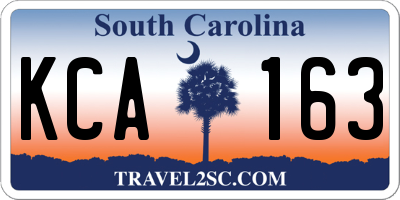 SC license plate KCA163