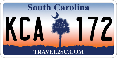 SC license plate KCA172