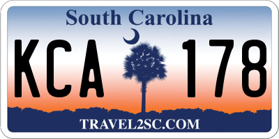 SC license plate KCA178