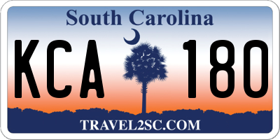SC license plate KCA180