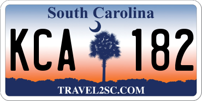 SC license plate KCA182