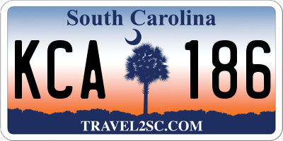 SC license plate KCA186
