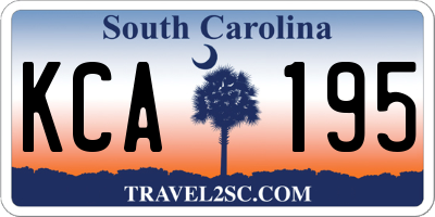 SC license plate KCA195
