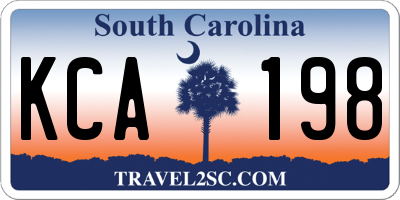 SC license plate KCA198