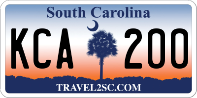 SC license plate KCA200