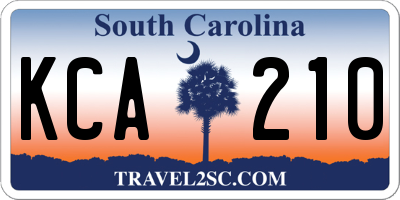SC license plate KCA210