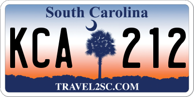 SC license plate KCA212