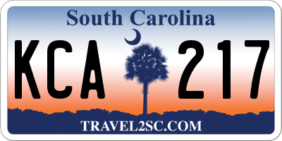 SC license plate KCA217