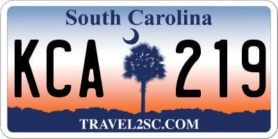 SC license plate KCA219