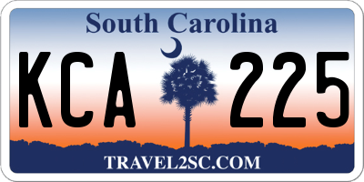 SC license plate KCA225