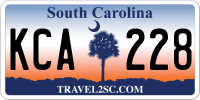 SC license plate KCA228