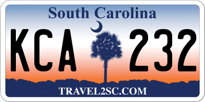 SC license plate KCA232