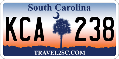 SC license plate KCA238