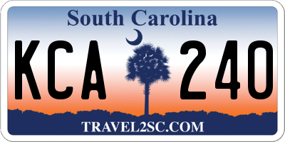 SC license plate KCA240
