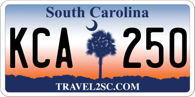 SC license plate KCA250