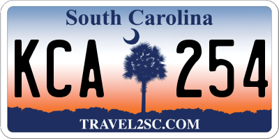 SC license plate KCA254