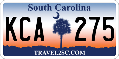 SC license plate KCA275