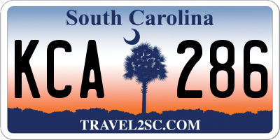SC license plate KCA286