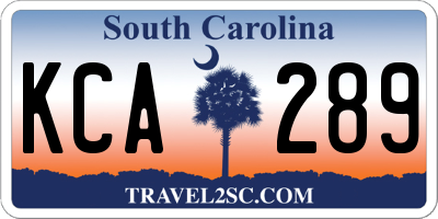 SC license plate KCA289